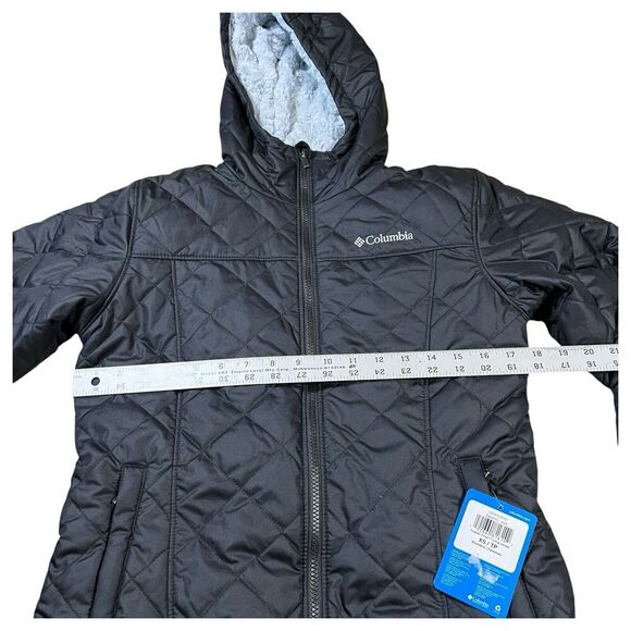 Columbia Copper Crest Long Quilted Puffer Jacket Heavy Black Hooded Size X Small - Picture 4 of 8